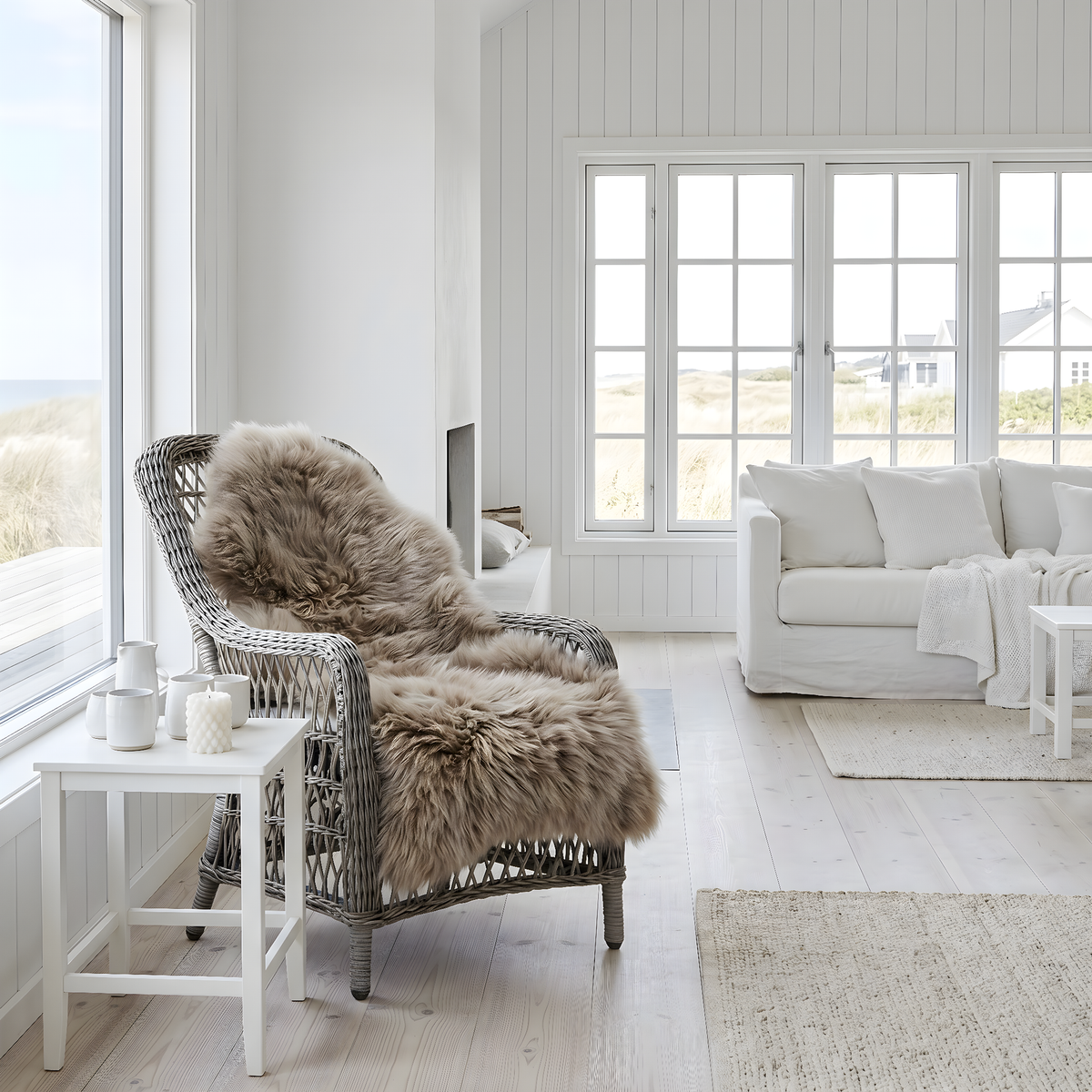 Lamsvacht – XL Taupe 140cm