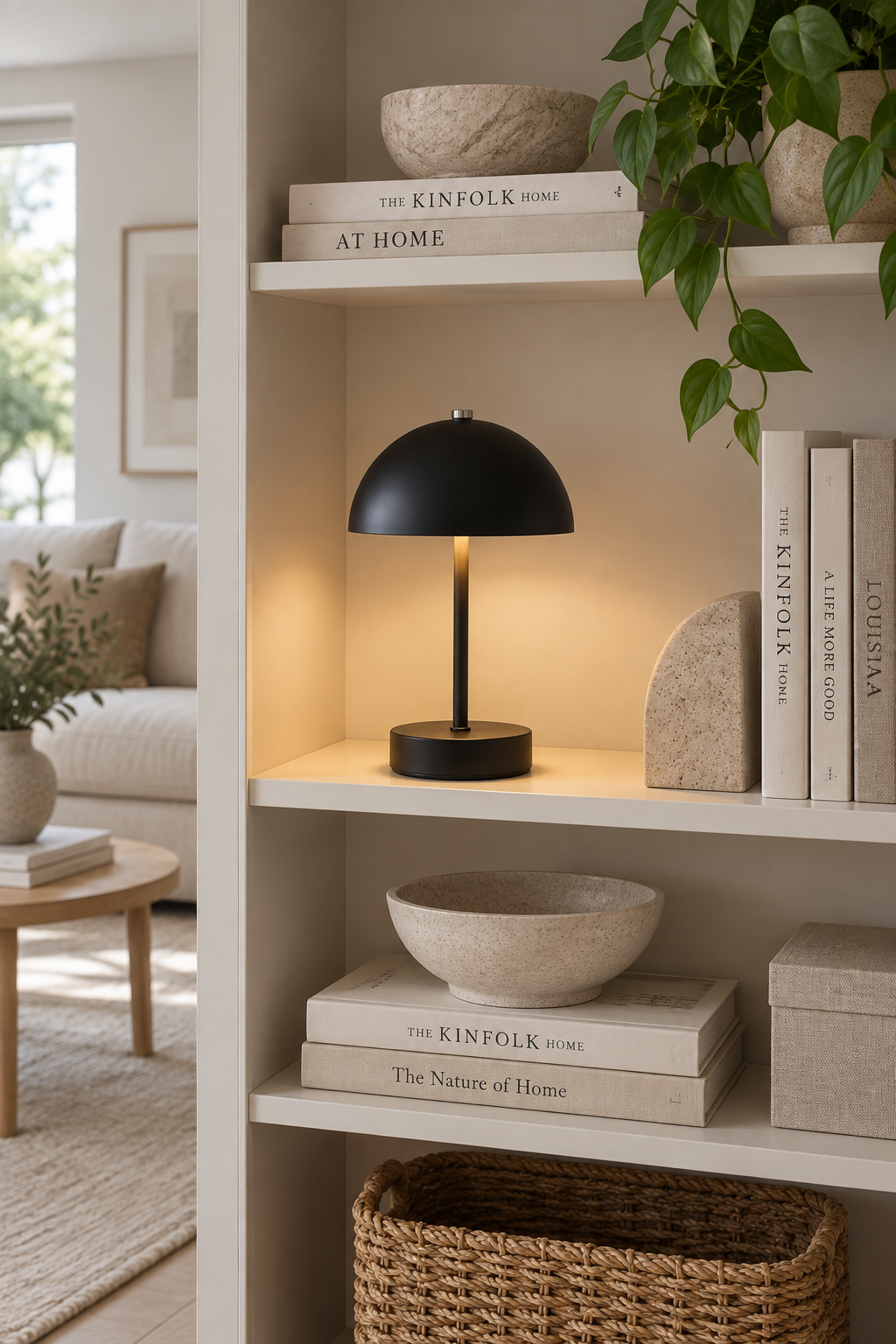 Bureaulamp met touch - Zwart