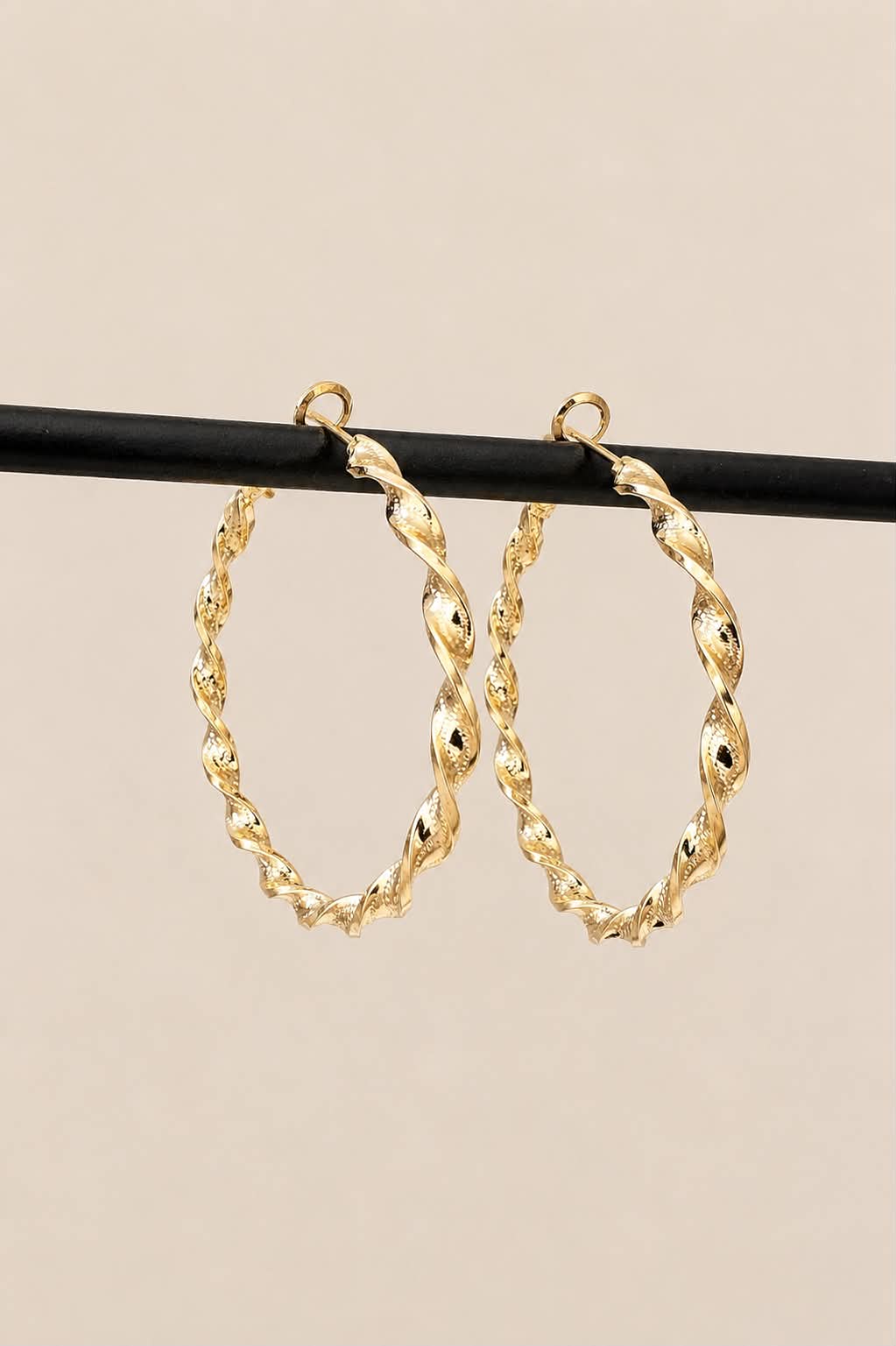 Oorbellen Jenna Hoops 18K verguld