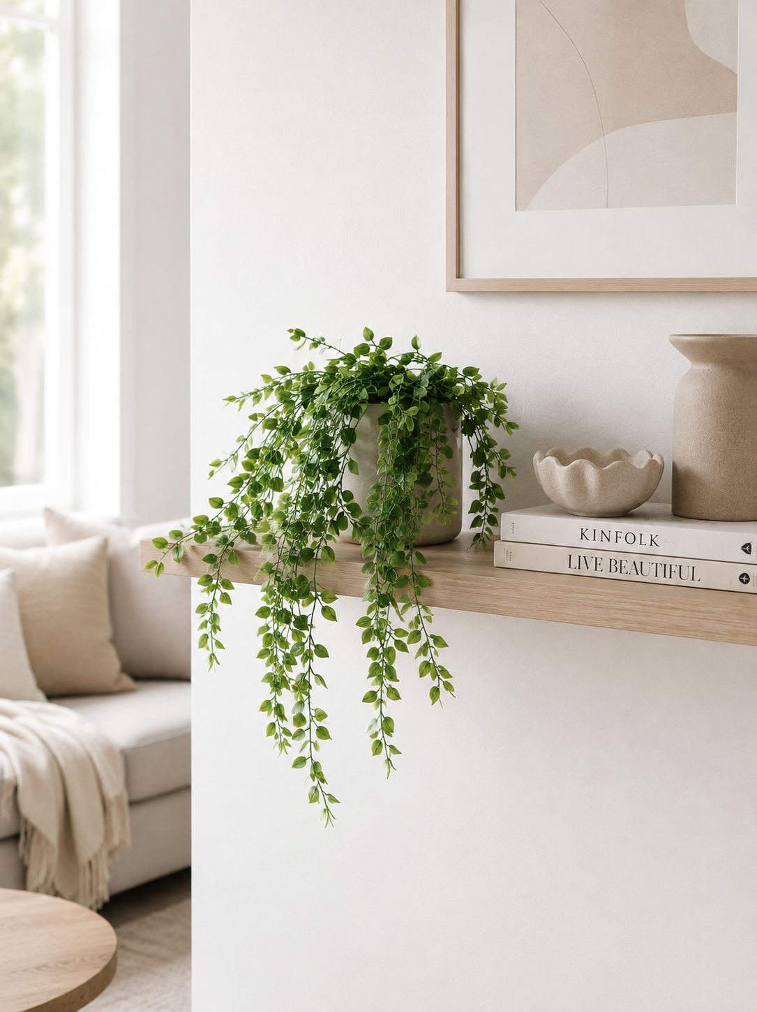 Decoratieve hangplant - Groen