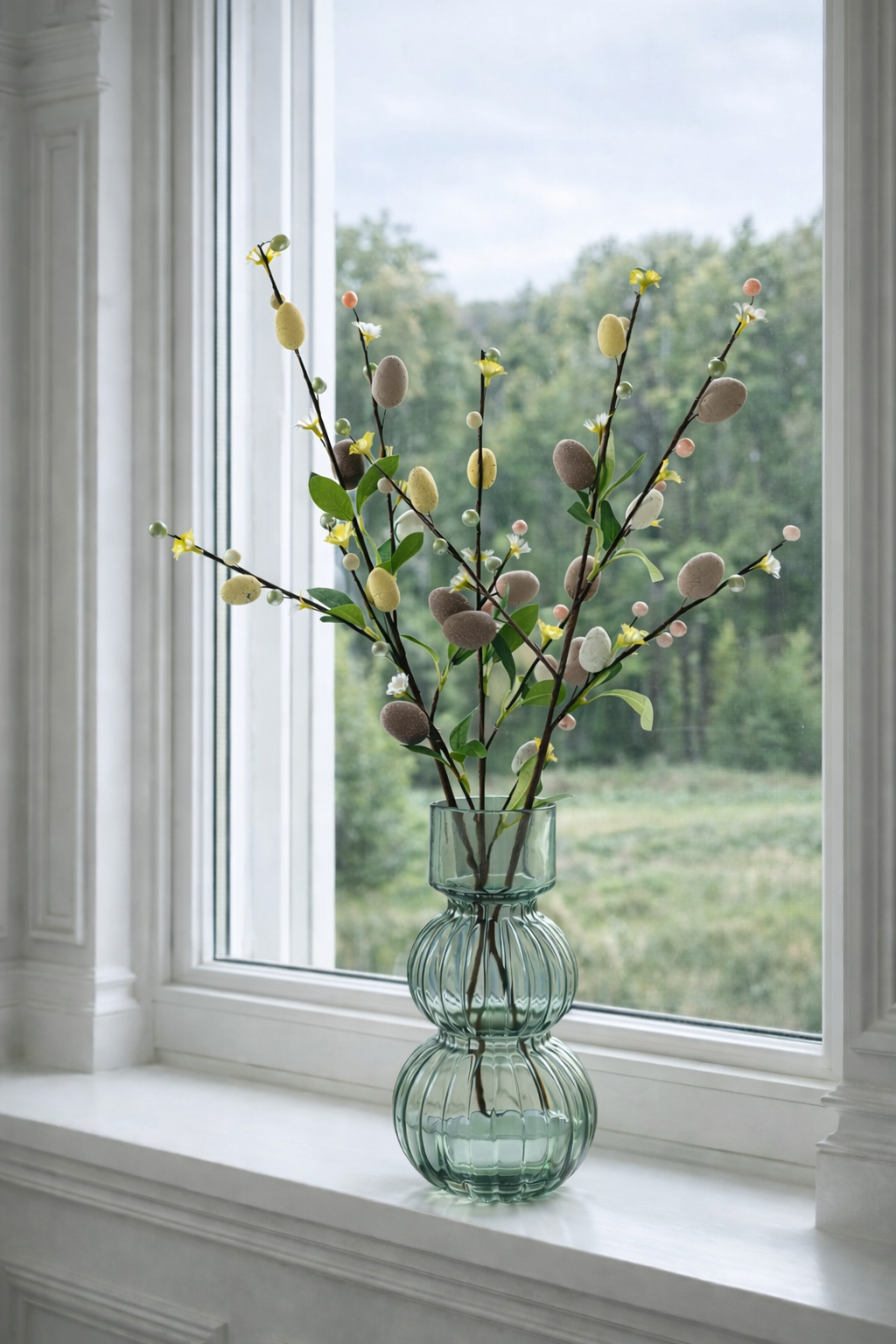 Tak met paaseitjes 65 cm- neutrale kleuren