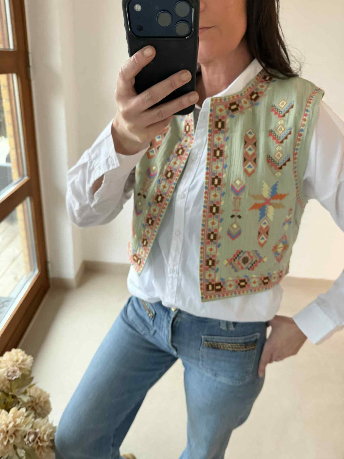Gilet Boho mint