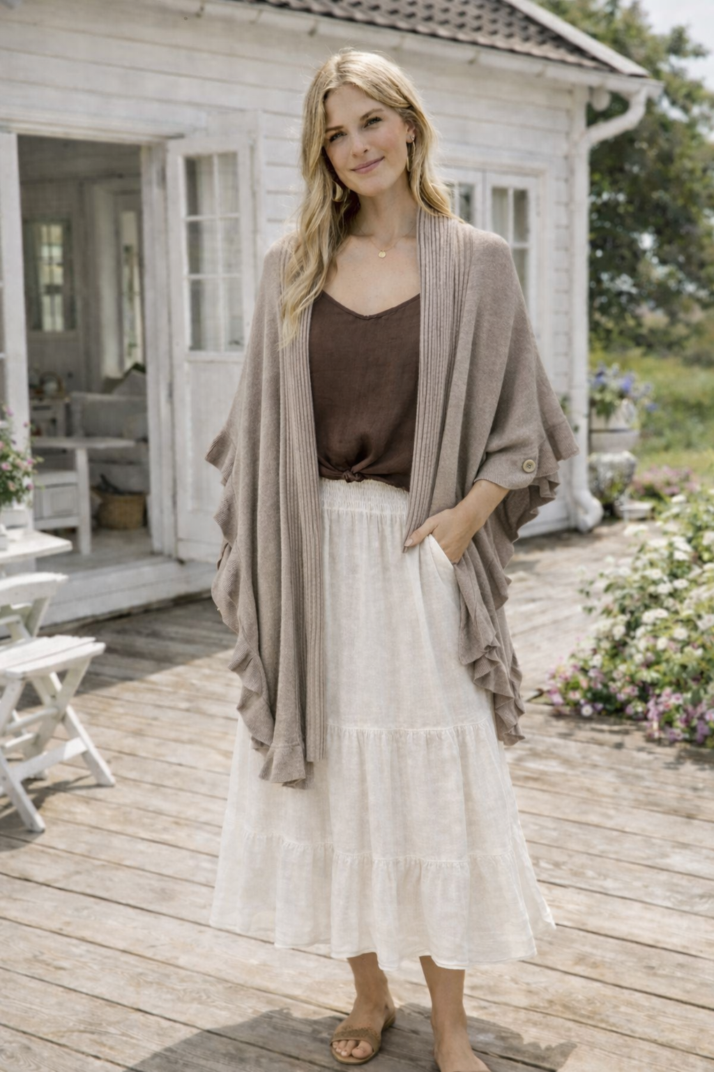 Sjaal Taupe