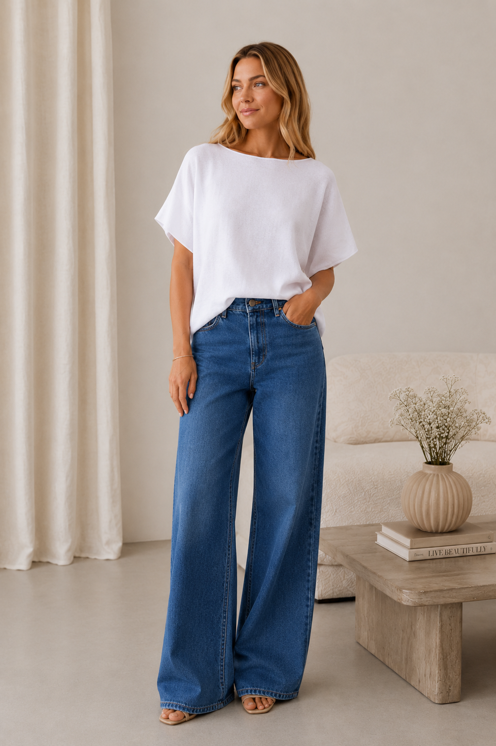 Blouse Sia white – Oversize