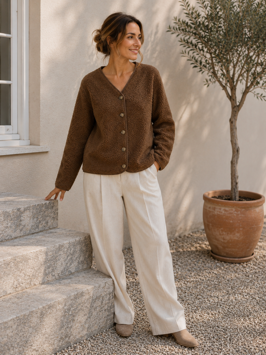 Jas Fleece brown