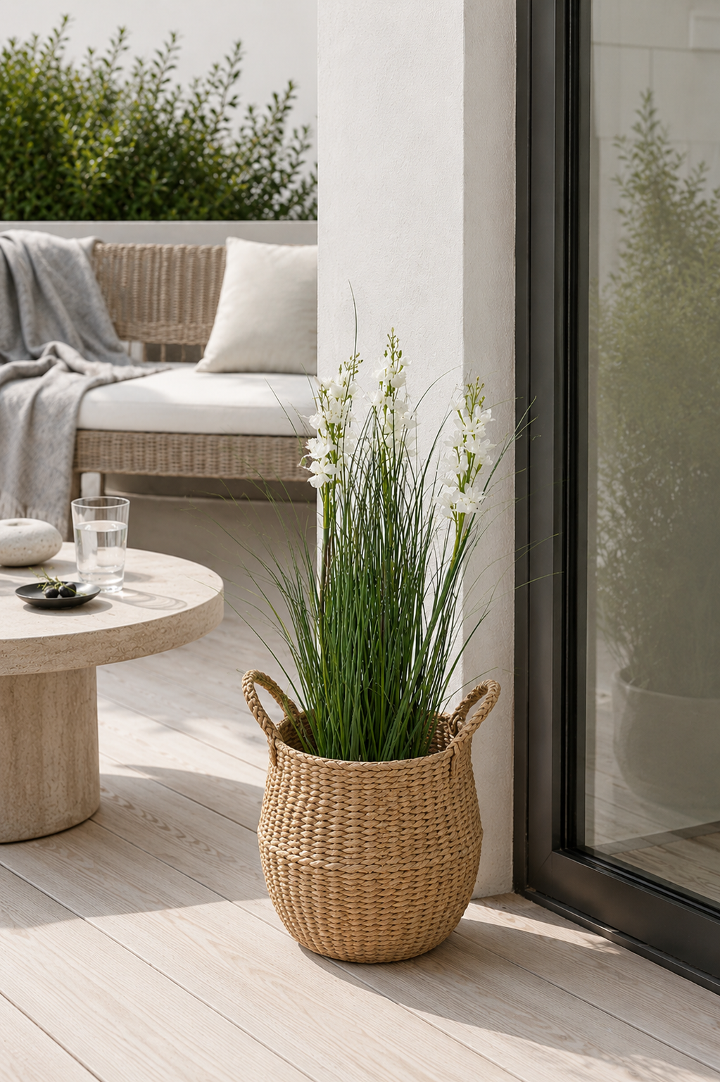 Witte lupine in pot voor binnen en buiten - 60 cm