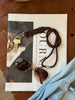 Sleutelhanger gevlochten - dark brown