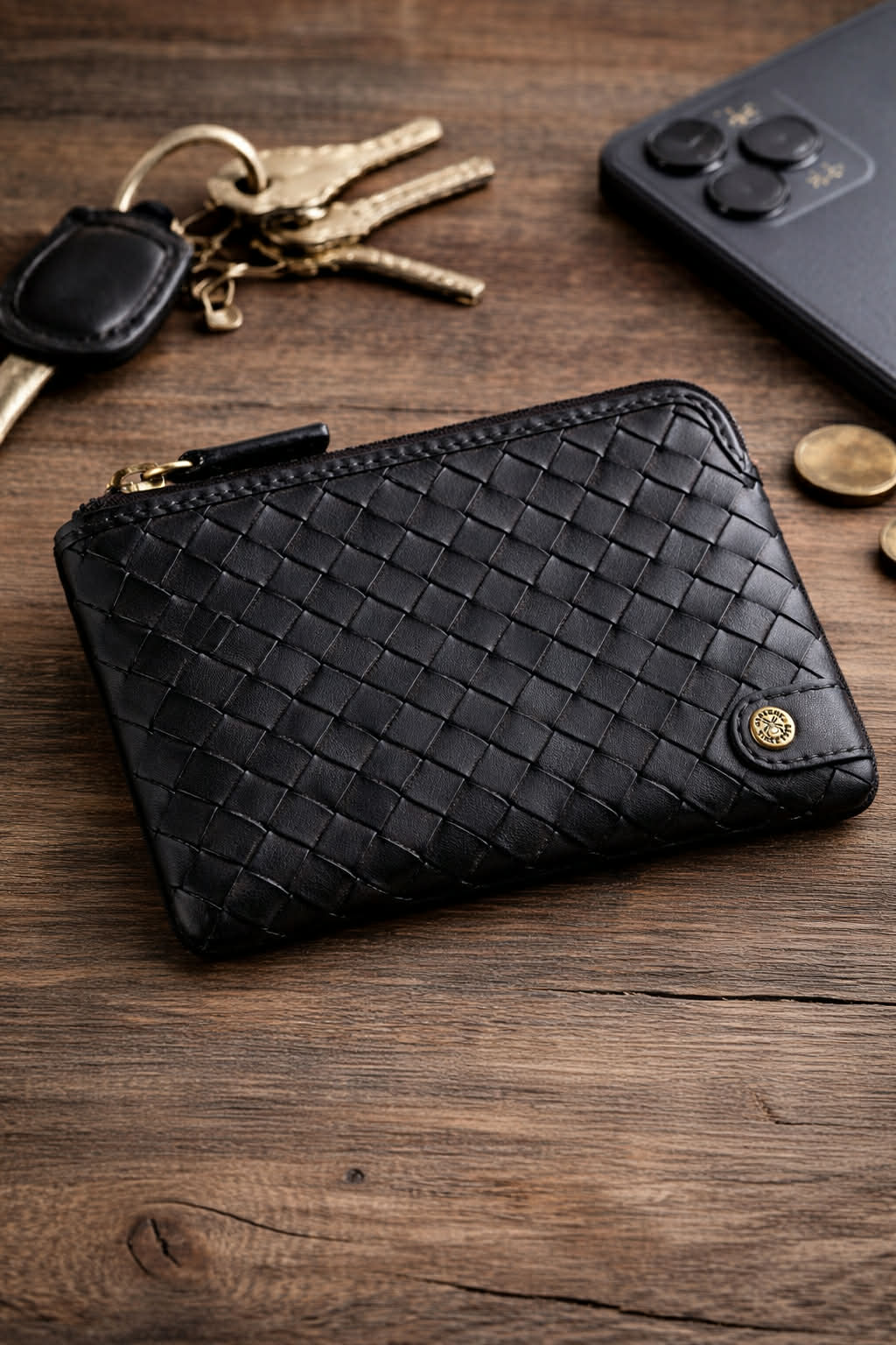 Portemonnee Sofya - Handgevlochten black