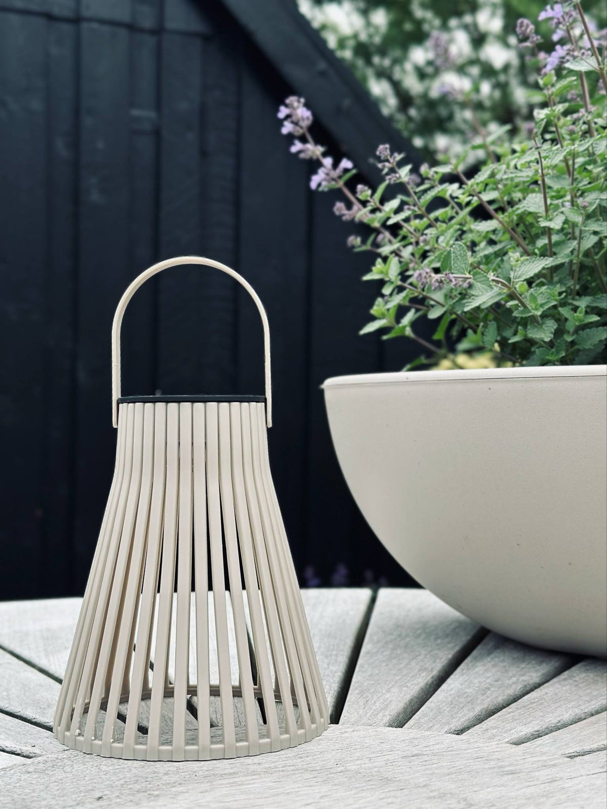 Lantaarn met zonnecellen 14 cm - Meerdere kleuren