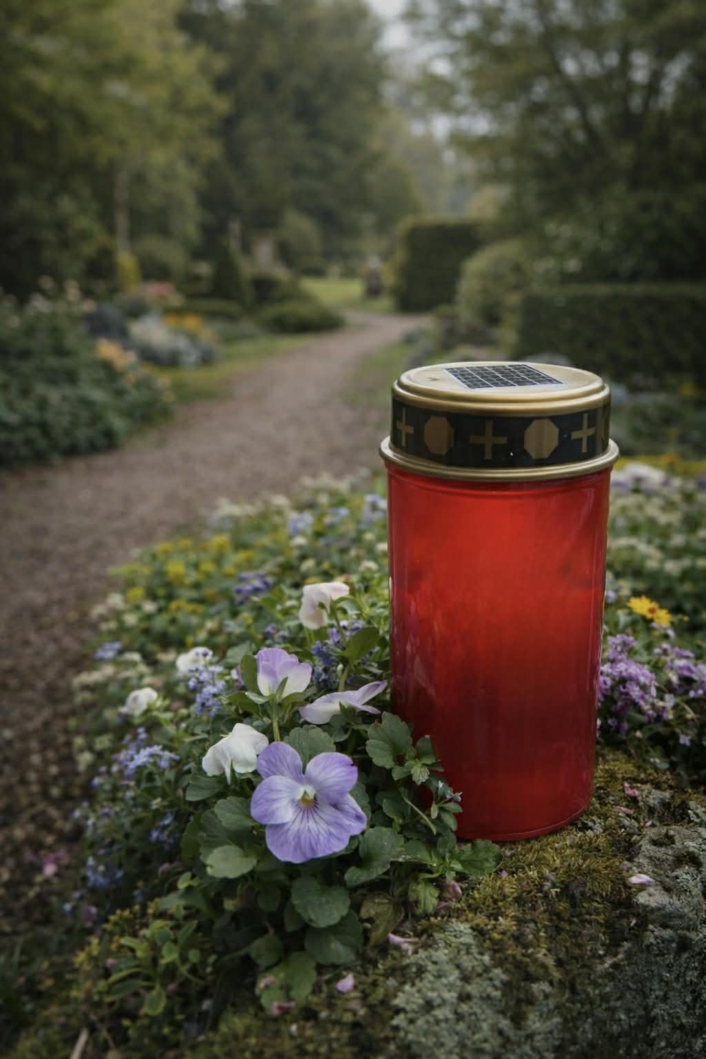 Grafkaars op zonne-energie - Rood