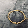 14 karaat Goudvergulde armband opgebouwd uit fijne kralen