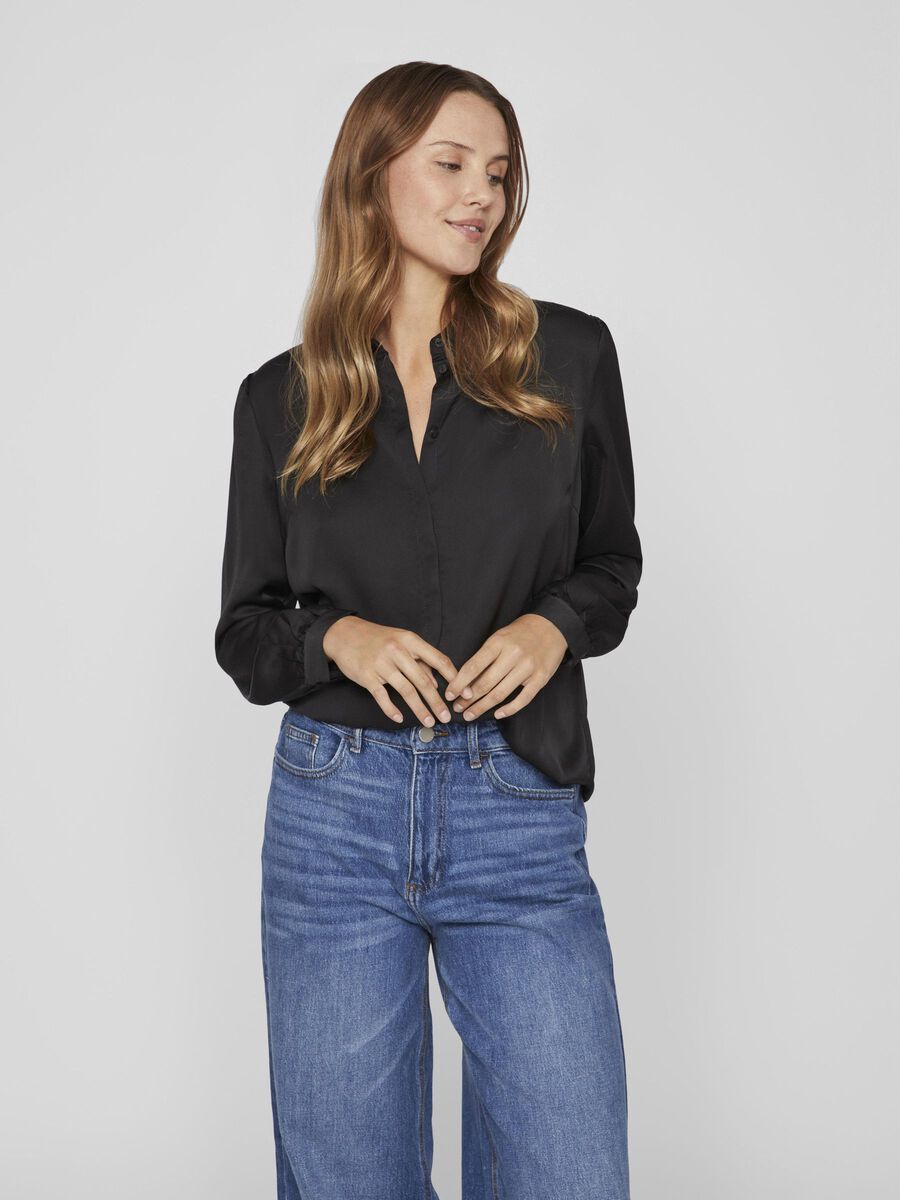 Satijnblouse Luna Black