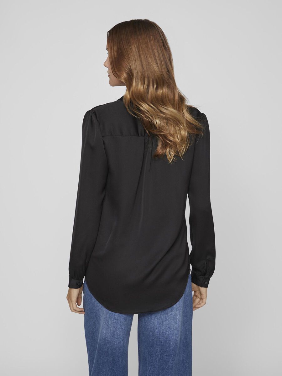 Satijnblouse Luna Black