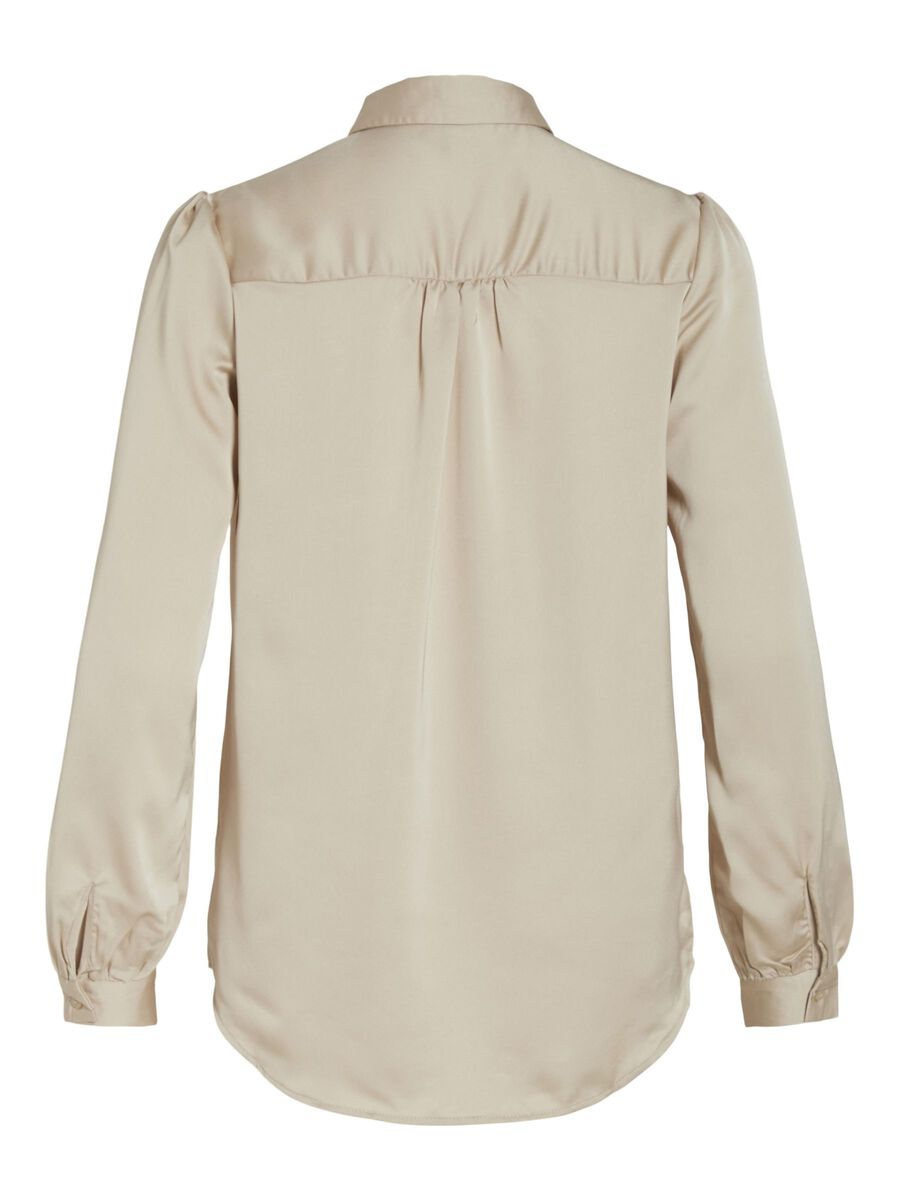 Satijnen overhemd Luna Beige