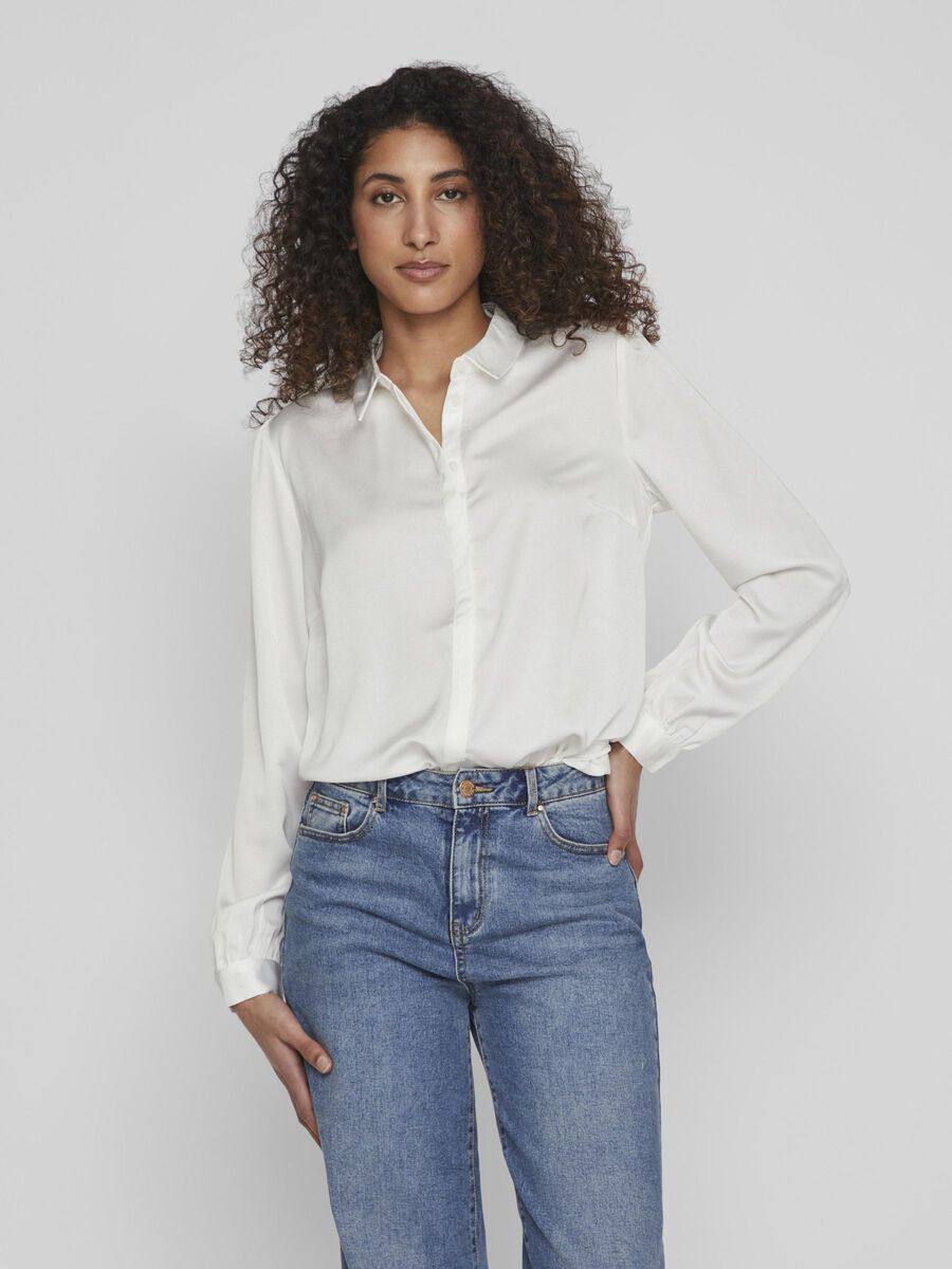 Satijnblouse Luna White