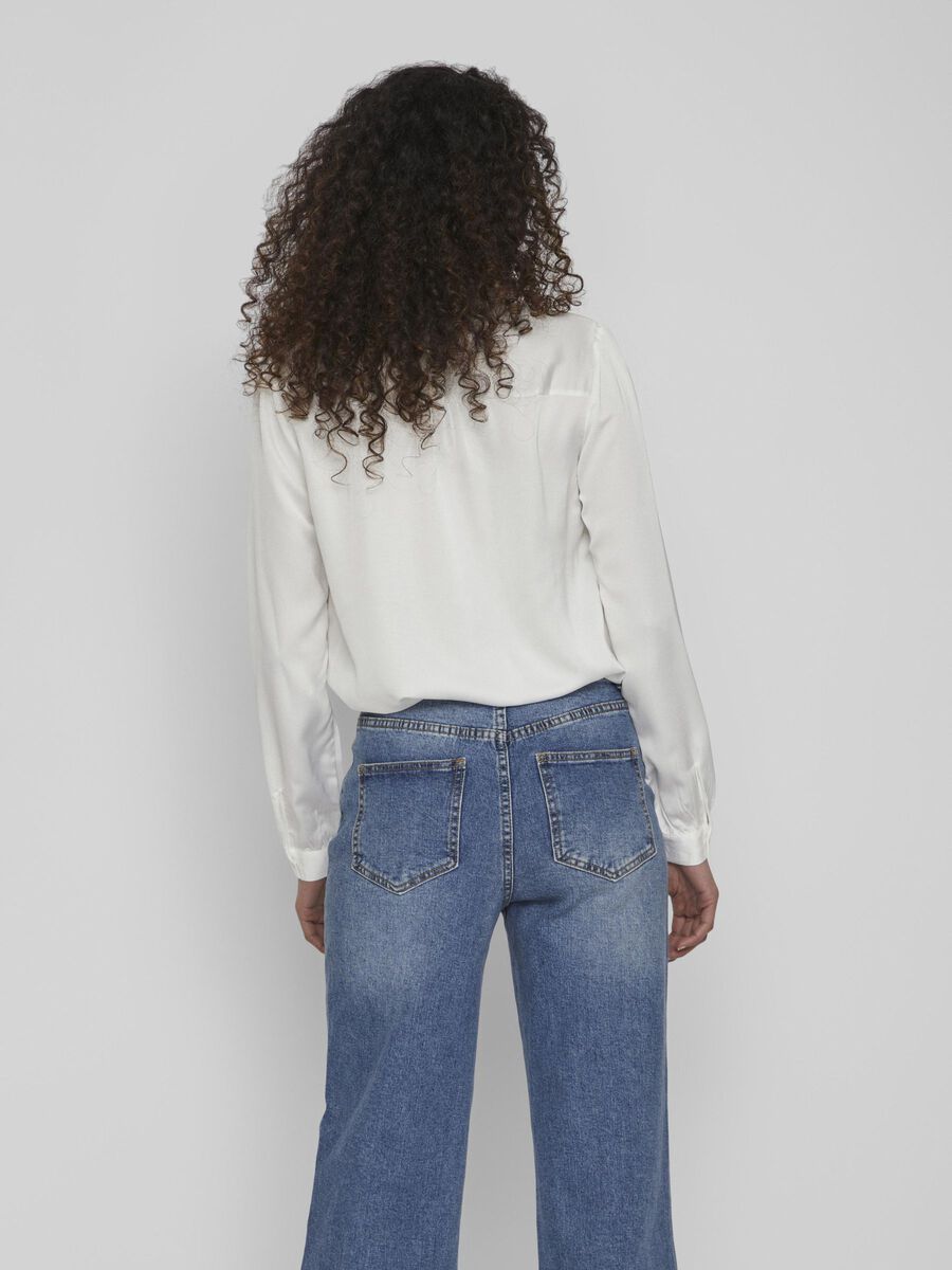 Satijnblouse Luna White
