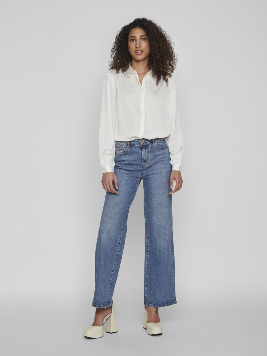 Satijnblouse Luna White