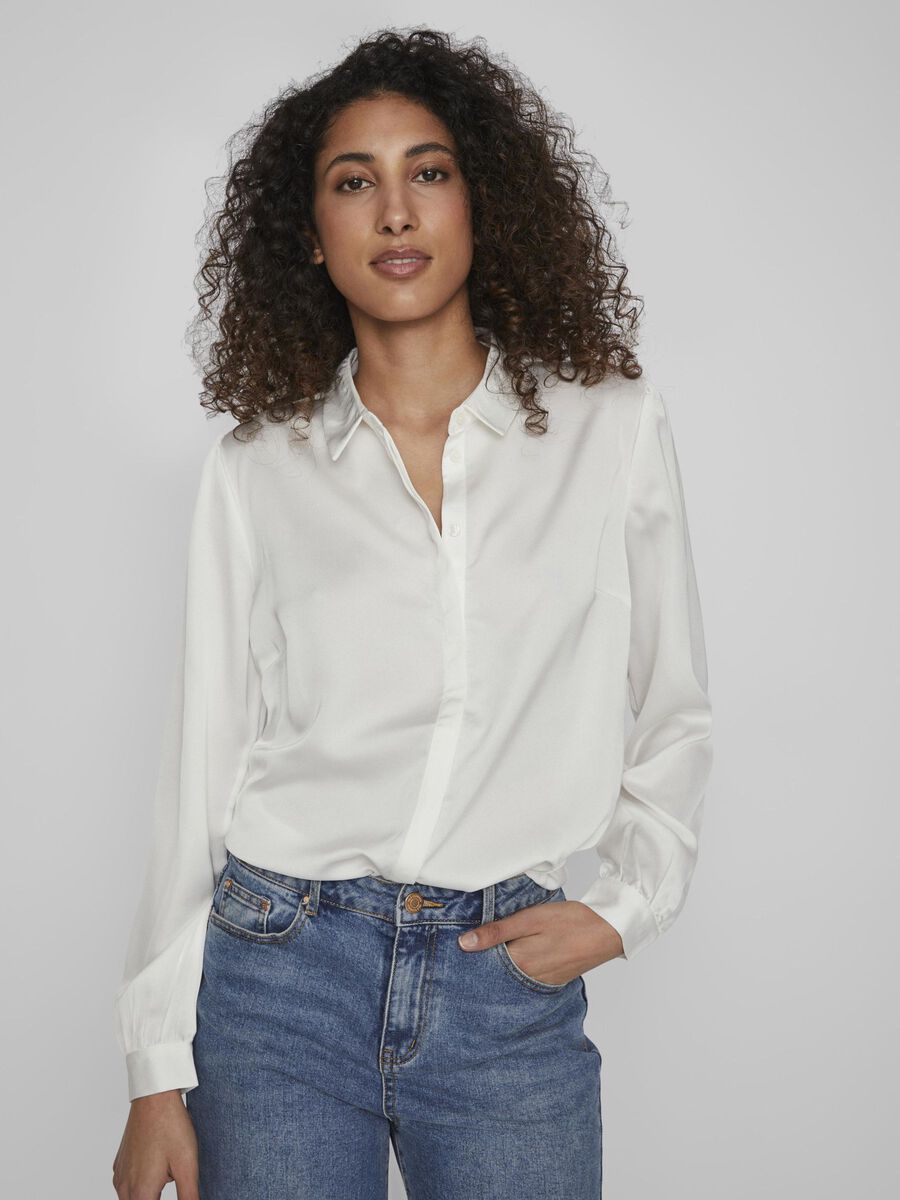 Satijnblouse Luna White