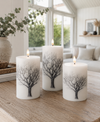 LED stompkaarsen Nature – Set van 3 stuks en afstandsbediening