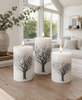 LED stompkaarsen Nature – Set van 3 stuks en afstandsbediening