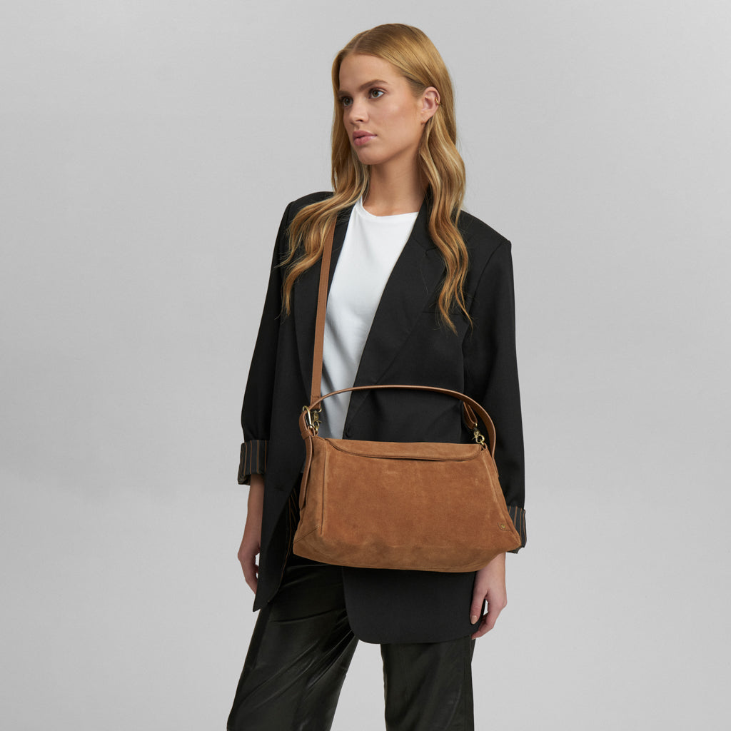 Handtas Suède cognac