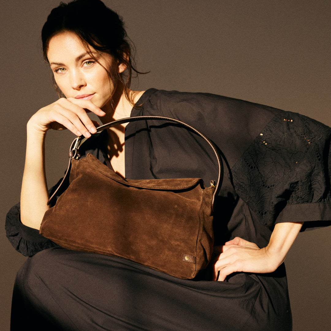 Handtas Suède choco