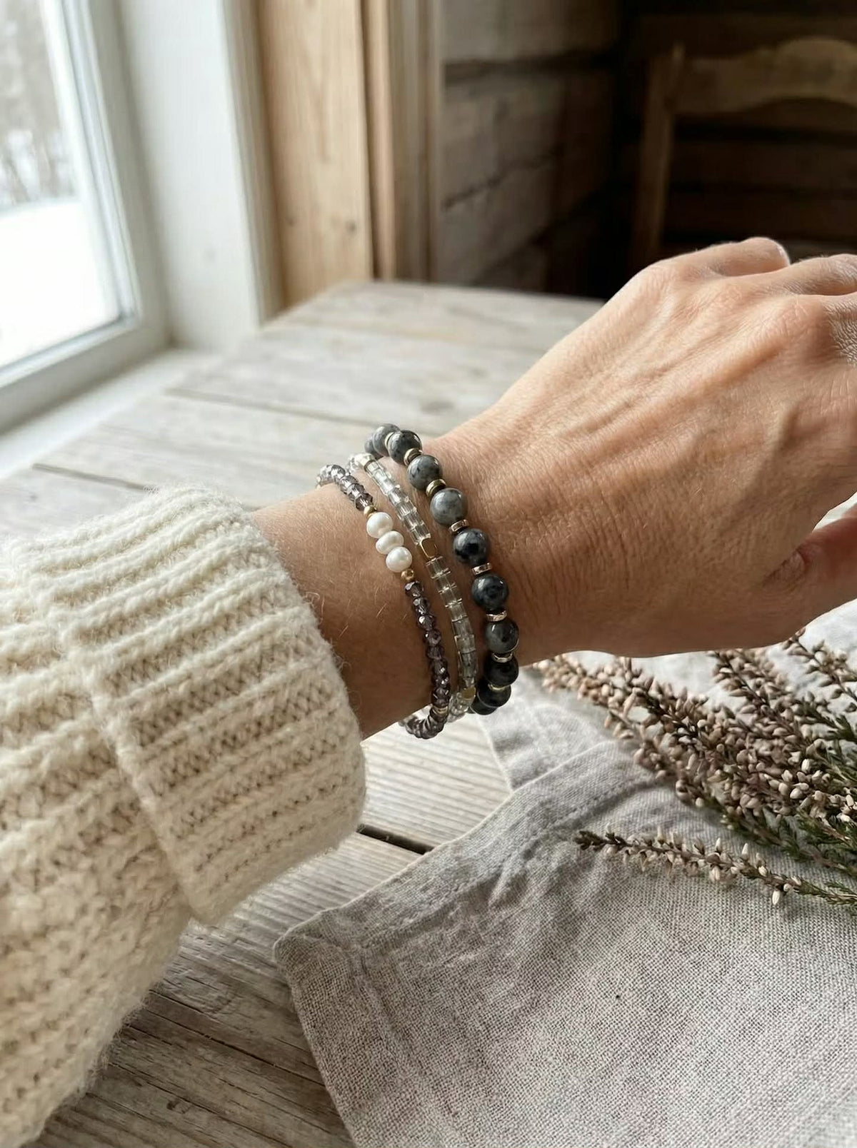 Armbanden GISELE grijs – Set van 3 stuks