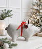 Kerstvarken met strik - Zand