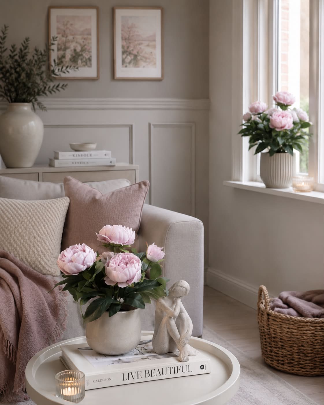 Pioen in pot - Roze