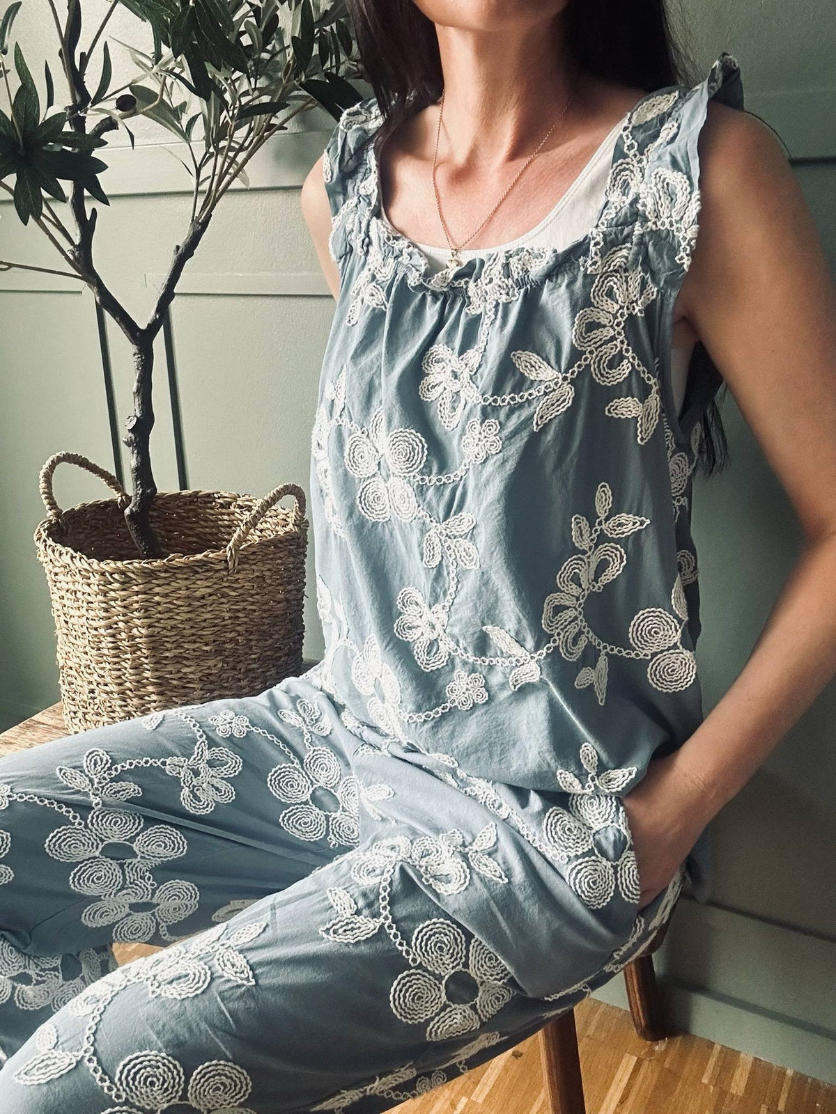 Broek Amira blue