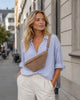 Mooie suède bumbag - Taupe