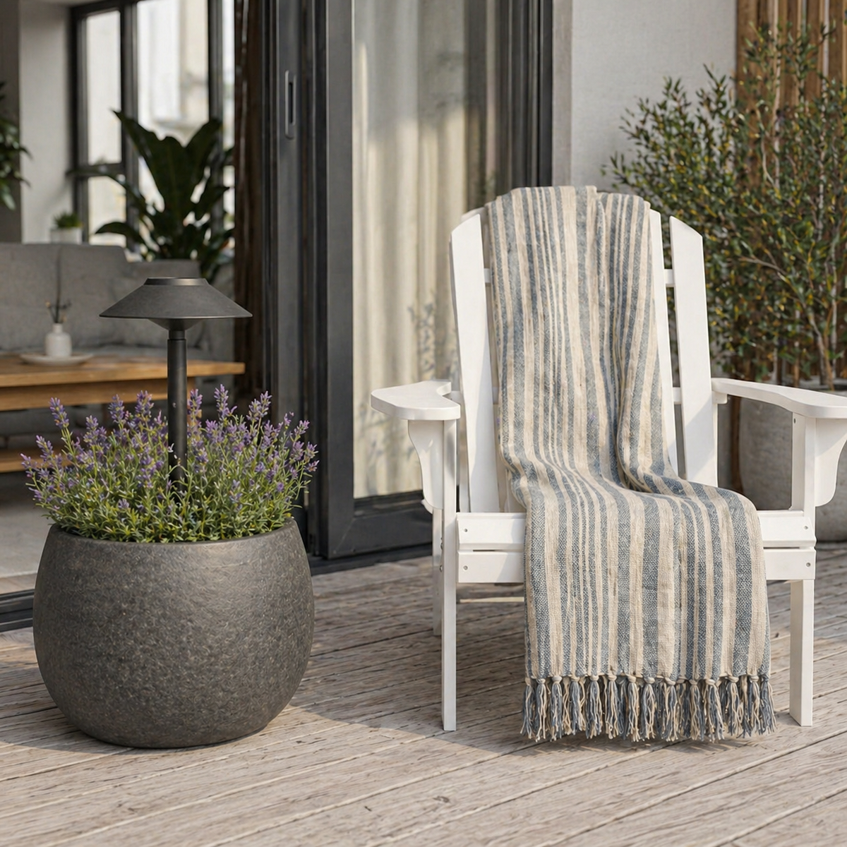 Plaid SKAGEN - Blauwe streep