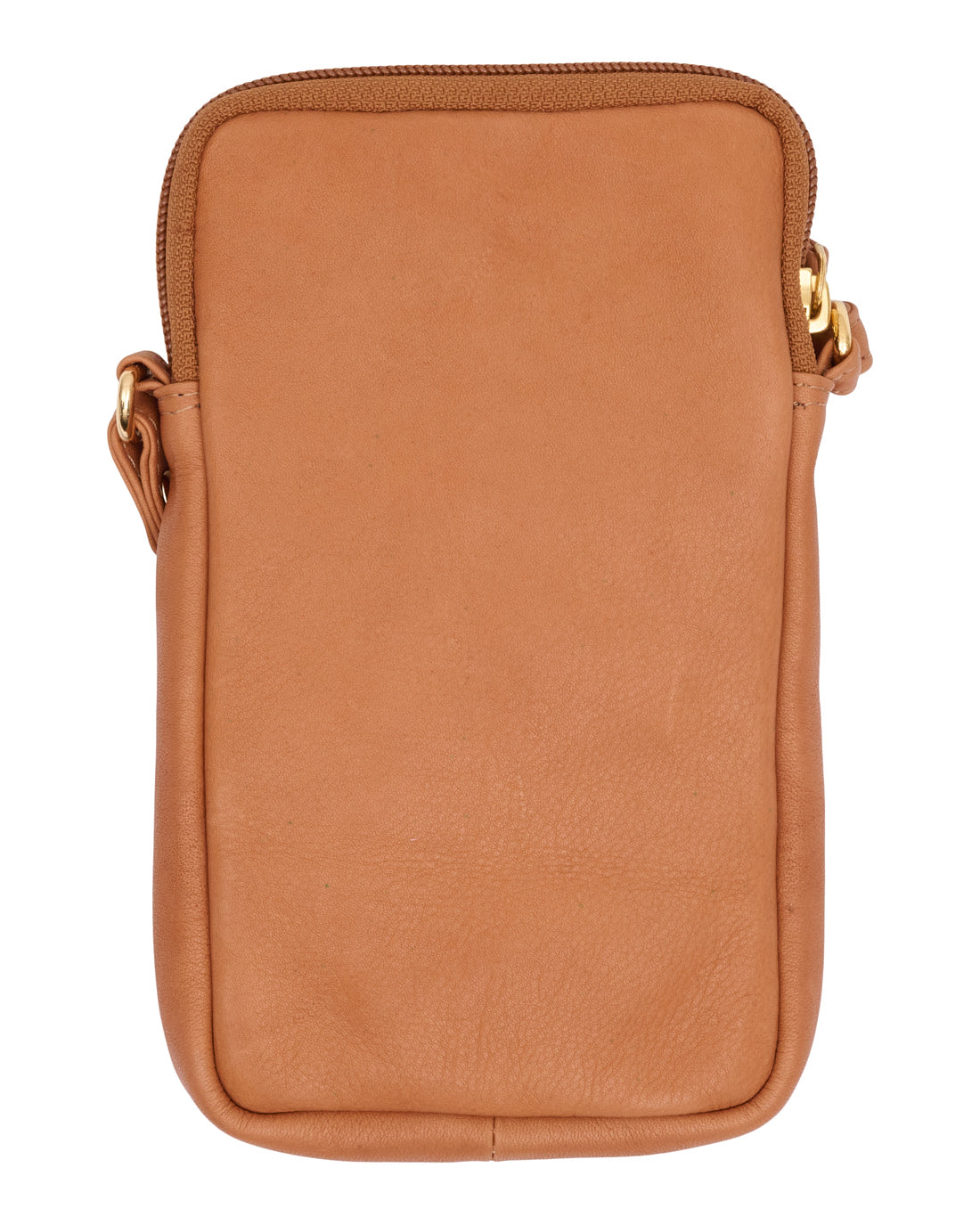 Mobiel tasje Misse - Cognac / goud