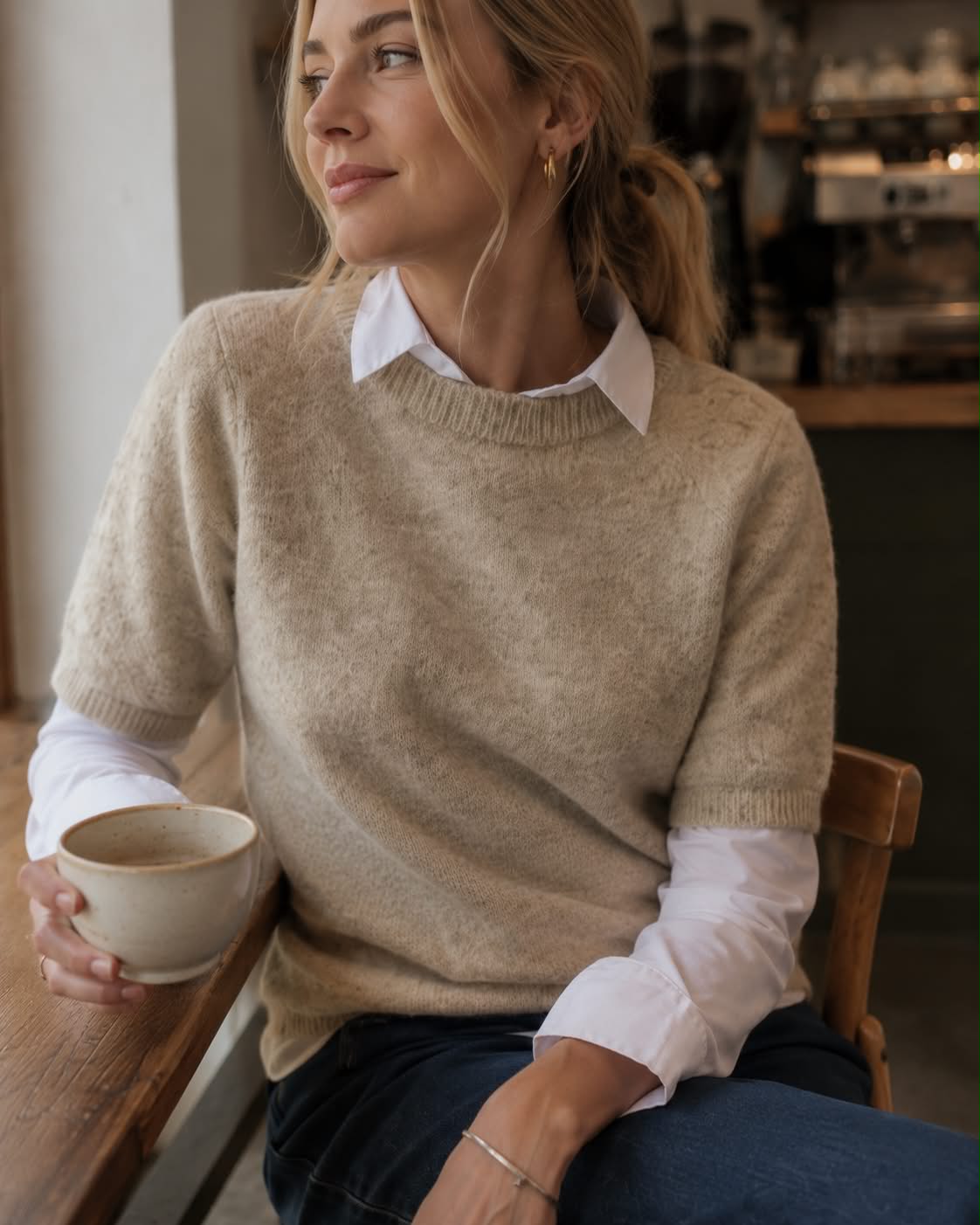 Knit met 3/4-mouwen - Fango