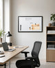 Magnetisch whiteboard, zwarte lijst, 40 x 60 cm