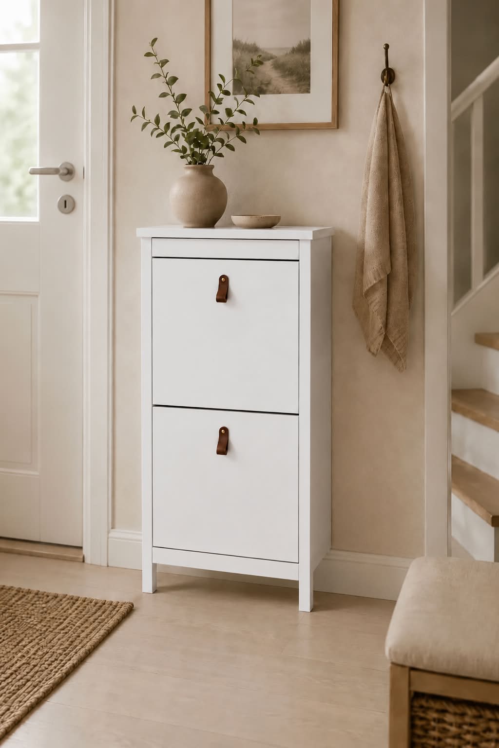 Witte schoenenkast