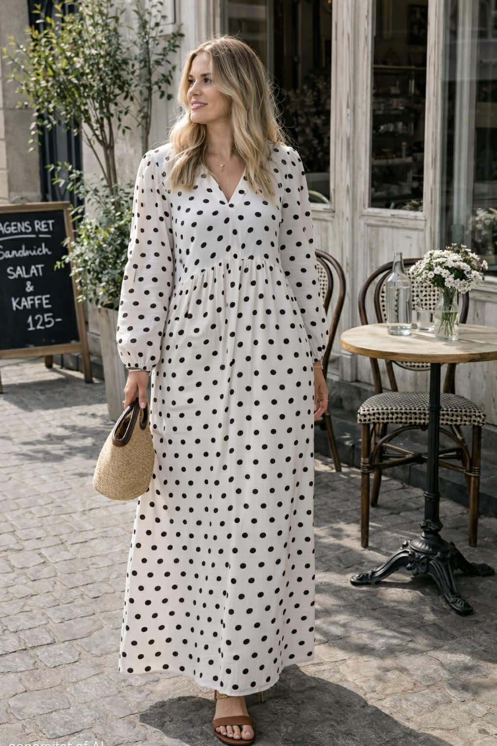 Jurk Melina - Dot beige