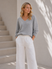 Blouse Dagmar super zachte kwaliteit – Medium grey