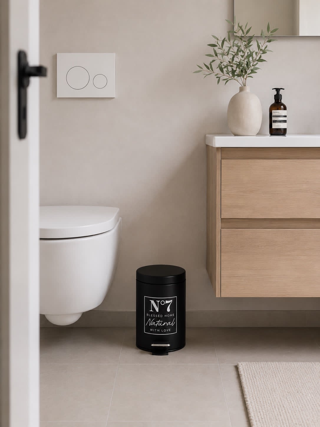 Toiletprullenbak No.7 – Zwart