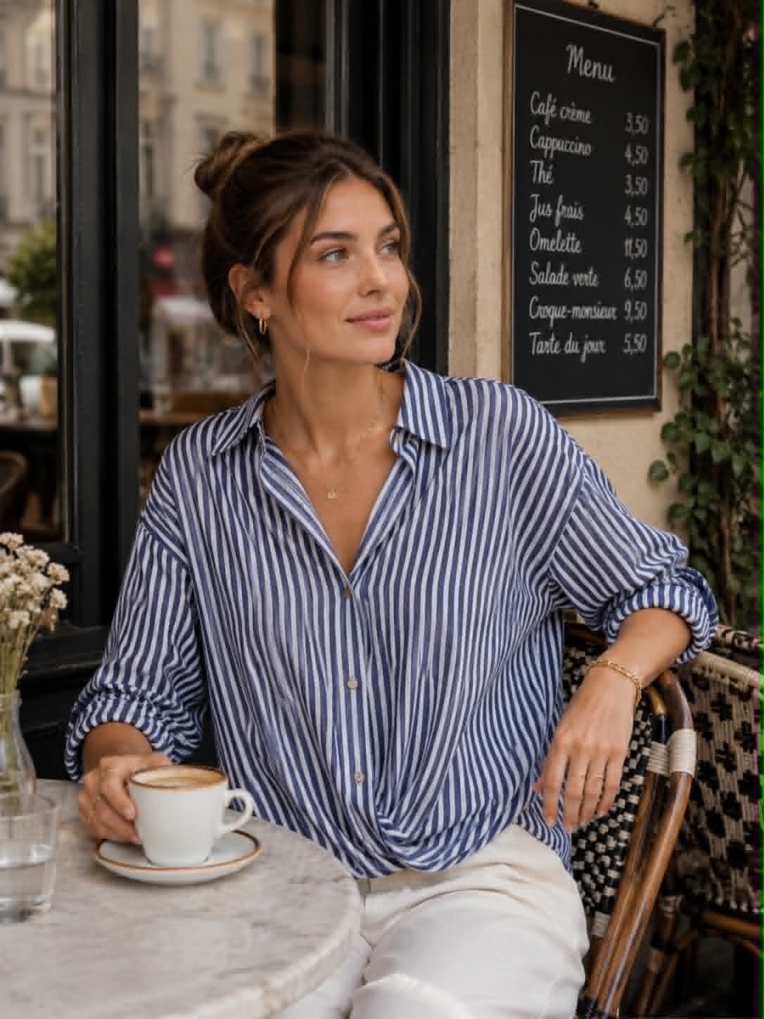 Shirt met knoop - Dark blue