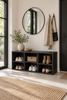 Bank Nordic black – zwarte schoenenbank