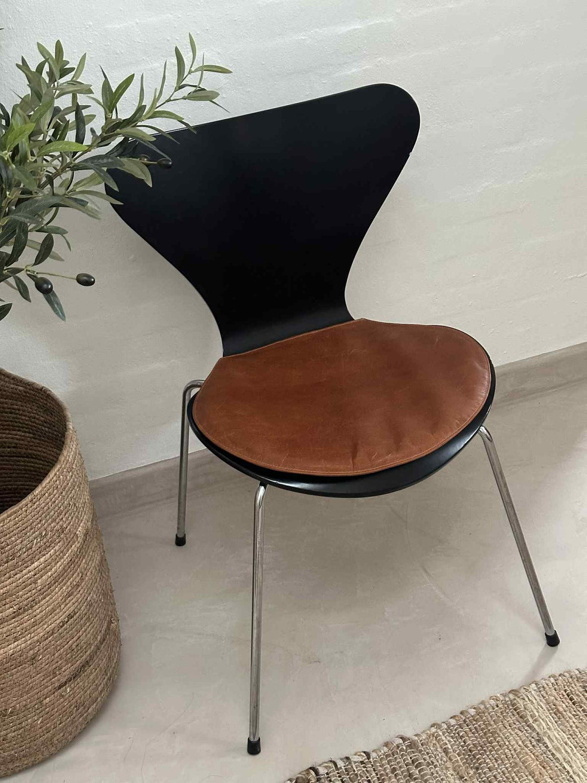 Leren kussen Cognac - Model 7