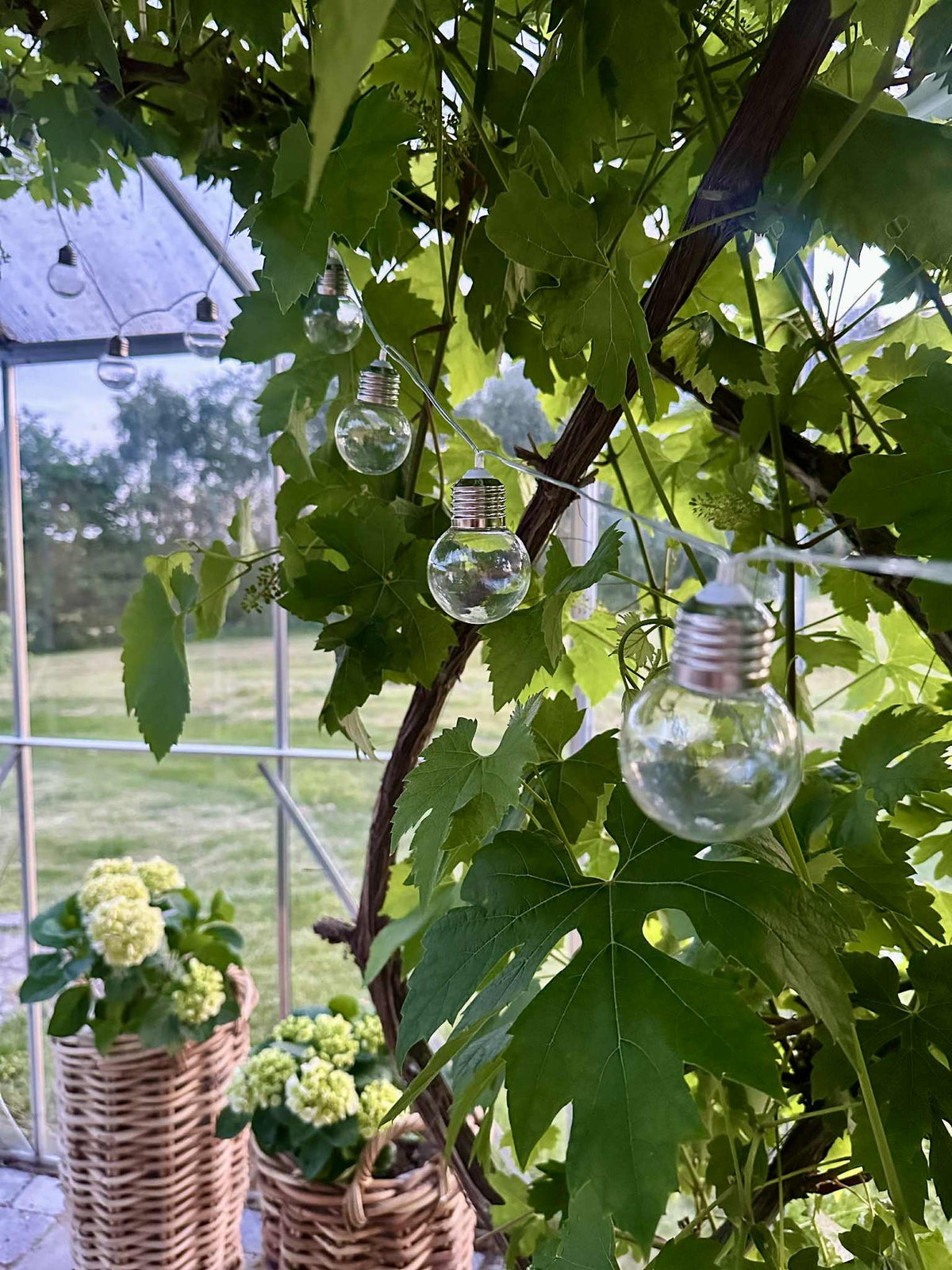 Lichtslinger Laura met zonnepanelen - Buiten met 10 en 20 lampen