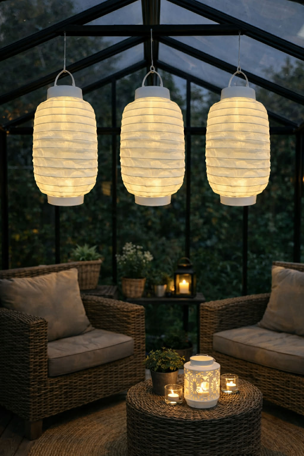 Lamp met zonnecellen – White