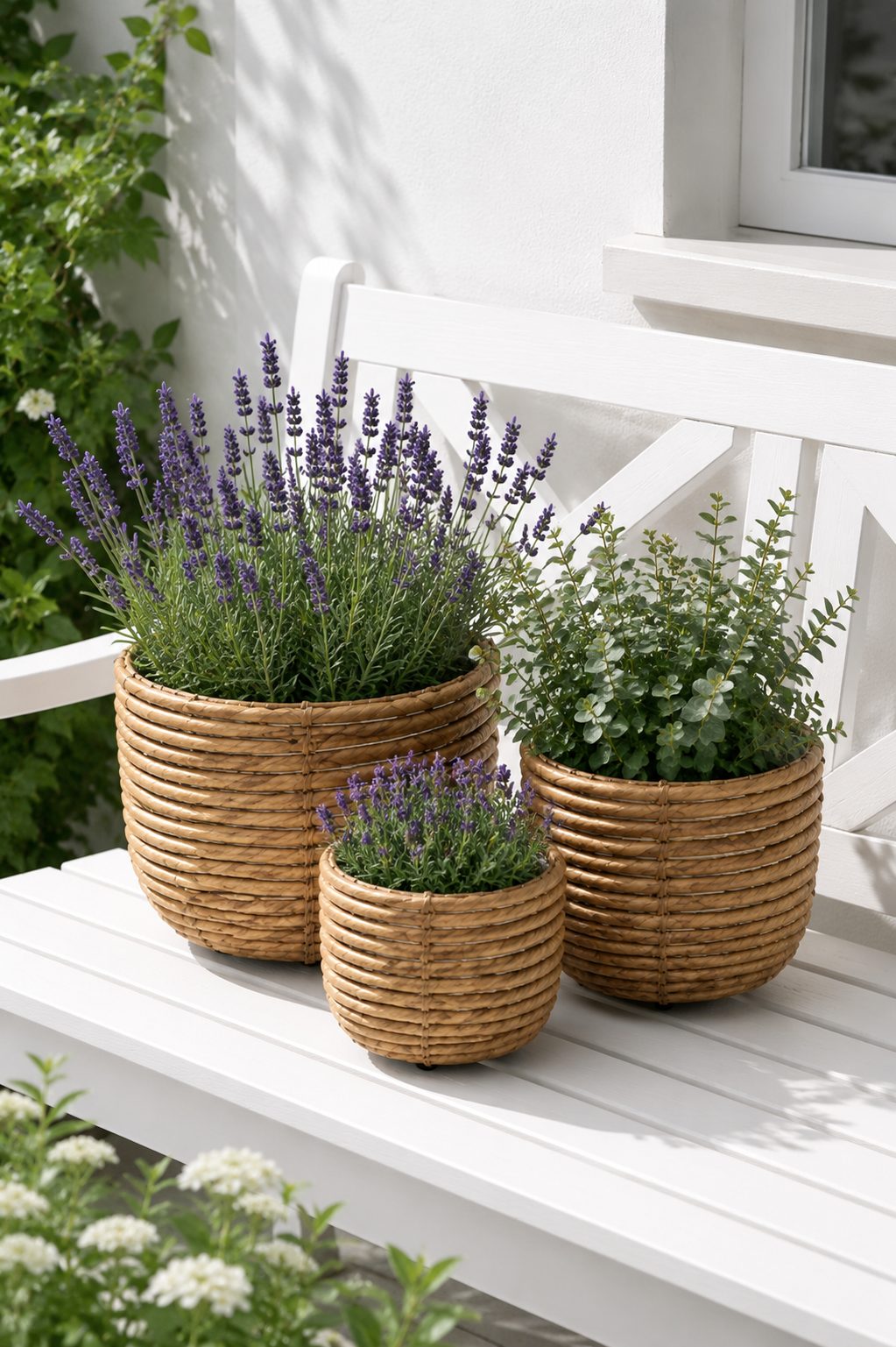 Mandenset Rattan - Naturel 3 st.