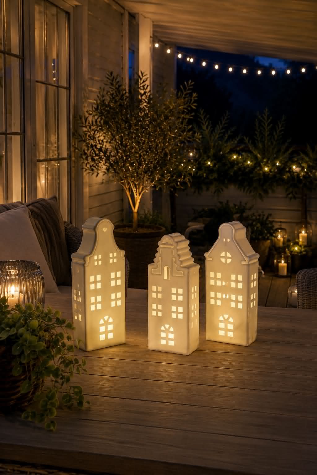 Licht huisje met led  - WHITE MIX
