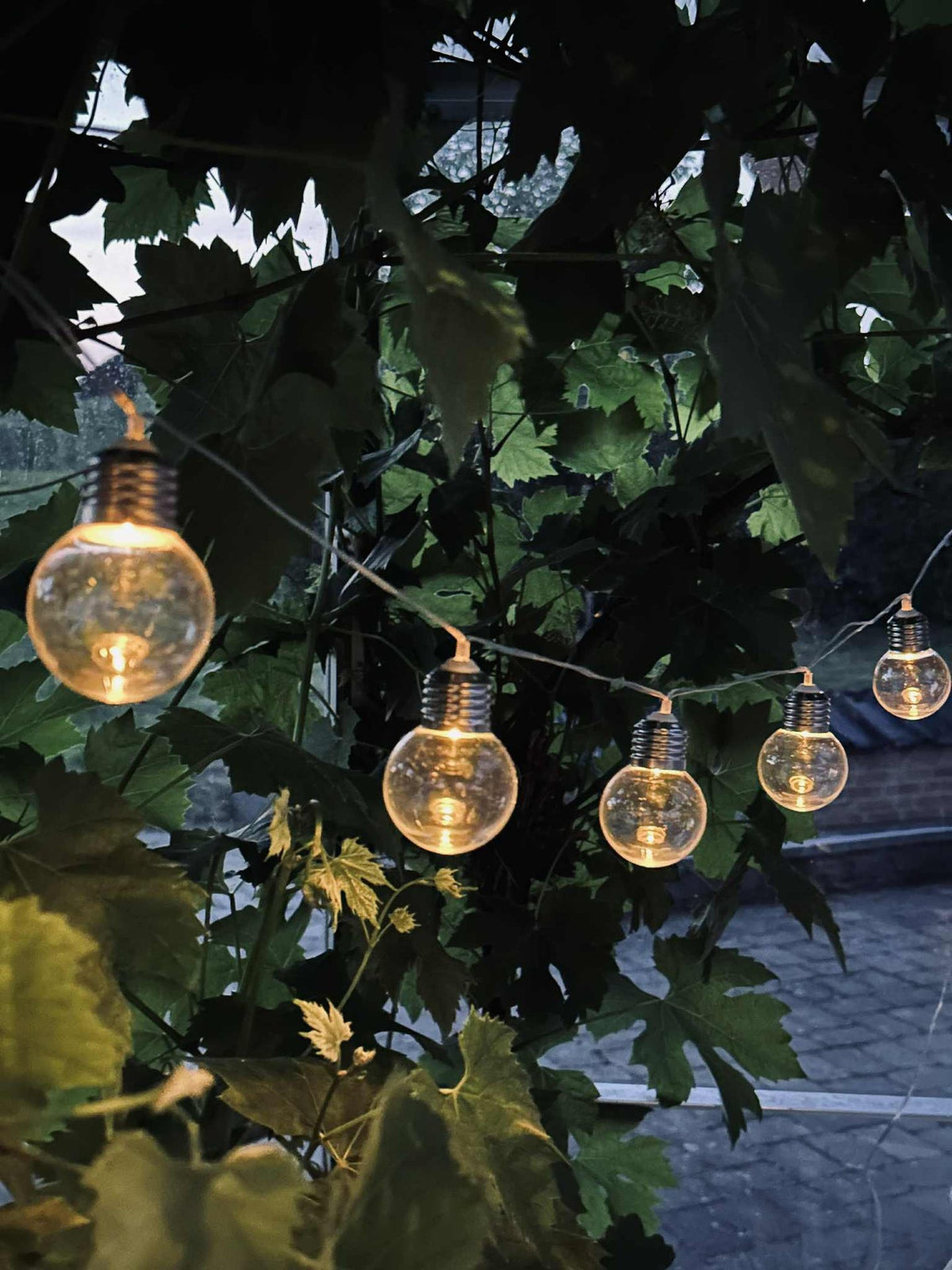 Lichtslinger Laura met zonnepanelen - Buiten met 10 en 20 lampen