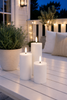 LED buitenshuis blokkaarsen set van 3 stuks - Wit