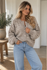 Cardigan Mille streep - Taupe