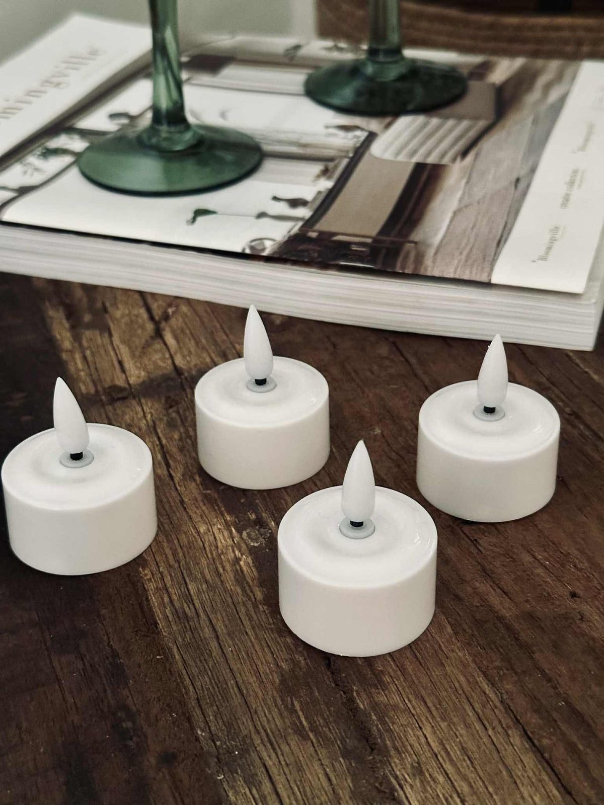LED waxinelichtjes - Oplaadbaar - 4 stuks extra
